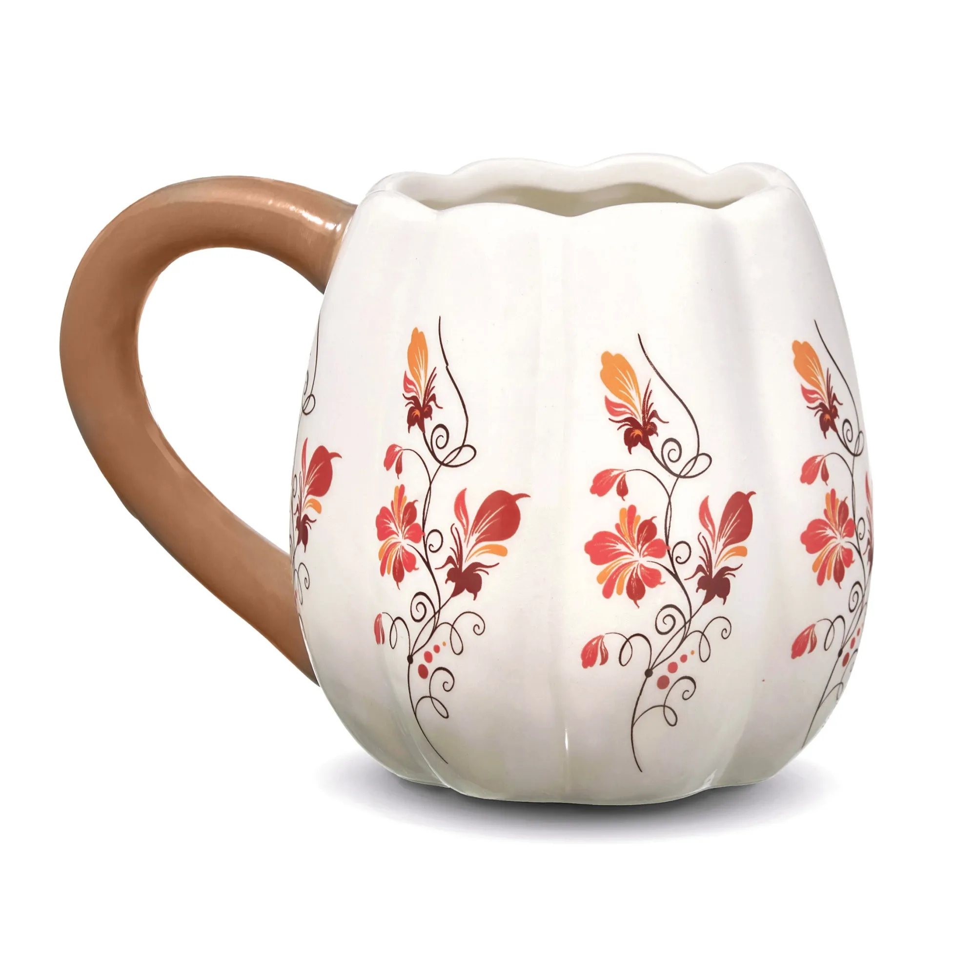 New Godinger White Pumpkin Coffee Mug, Set of 2