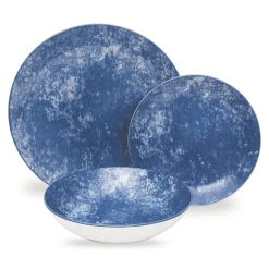 Outlet Godinger Wingate Blue Porcelain 12 Piece Dinnerware Set, Service For 4