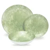 Best Godinger Wingate Lime Porcelain 12 Piece Dinnerware Set, Service For 4